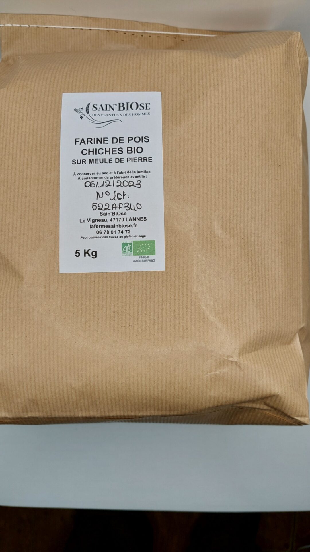 FARINE DE POIS CHICHES 1kg
